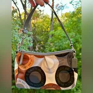 Coach Multicolor Circle Print Shoulder Bag